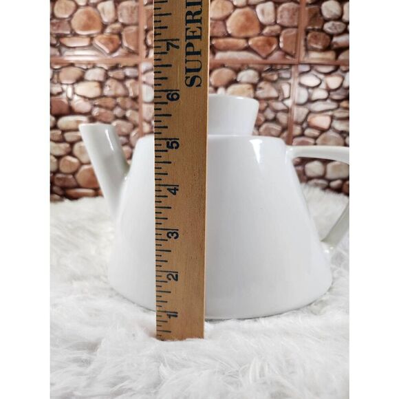 Ikea White Modern Style Tea Pot with Handle and Locking Lid Classic Large - Picture 10 of 13